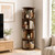 4-Tier Versatile Timber Rubberwood Wooden Rotating Bookcase Bookshelves 130cm Walnut