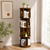 4-Tier Versatile Timber Rubberwood Wooden Rotating Bookcase Bookshelves 130cm Walnut