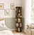 5-Tier Versatile Timber Rubberwood Wooden Rotating Bookcase Bookshelves 161cm Walnut