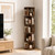 5-Tier Versatile Timber Rubberwood Wooden Rotating Bookcase Bookshelves 161cm Walnut