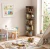 100% Solid Rubberwood Rotating Bookcase – 3/4/5 Tier Walnut Bookshelf