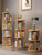 3-Tier Vesatile Timber Rubberwood Wooden Rotating Bookcase Bookshelves 98cm Natural