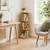 3-Tier Versatile Timber Rubberwood Wooden Rotating Bookcase Bookshelves 98cm Natural