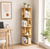 4-Tier Versatile Timber Rubberwood Wooden Rotating Bookcase Bookshelves 130cm Natural