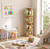 4-Tier Versatile Timber Rubberwood Wooden Rotating Bookcase Bookshelves 130cm Natural