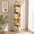 4-Tier Versatile Timber Rubberwood Wooden Rotating Bookcase Bookshelves 130cm Natural
