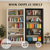 Copy of 180x80cm 6 Tiers Display Book Shelves Storage Bookcase Metal Black/White