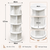 4-Tier Versatile Spacious Rotating Swivel Spinning Wooden Bookcase Bookshelves 127cm White Extra Wide 46cm