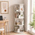 4-Tier Versatile Spacious Rotating Swivel Spinning Wooden Bookcase Bookshelves 127cm White Extra Wide 46cm