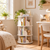 360° Rotating Wooden Bookcase Bookshelf Extra Wide– 3/4/5/6 Tier White