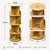 4-Tier Natural Oak Colour Versatile Rotating Swivel Spinning Wooden Bookcase Bookshelves 127cm Extra Wide 46cm