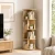 360° Rotating Wooden Bookcase Bookshelf Extra Wide– 3/4/5/6 Tier Natural Oak