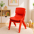 Set of 2 Red Kids Plastic Chairs - Stackable Lightweight Preschool Classroom Seating