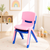 Set of 2 Kids Plastic Chairs (1 Blue, 1 Pink) Stackable Lightweight Preschool Classroom Chairs for Toddlers