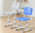 Kids Height Adjustable Study Chair with Footrest – Blue / Pink / Green