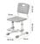 Kids Height Adjustable Study Chair with Footrest – Blue / Pink / Green