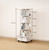 4-Tier Versatile Spacious Rotating Swivel Wooden Bookcase With Wheels 4 Shelves 1 Cabinet 144cm White 4-Tier Versatile Spacious Rotating Swivel Wooden Bookcase With Wheels 4 Shelves 1 Cabinet 144cm White