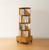 4-Tier Versatile Spacious Rotating Swivel Wooden Bookcase With Wheels 4 Shelves 1 Cabinet 144cm Natural Oak Brown 4-Tier Versatile Spacious Rotating Swivel Wooden Bookcase With Wheels 4 Shelves 1 Cabinet 144cm Natural Oak Brown