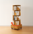 4-Tier Versatile Spacious Rotating Swivel Wooden Bookcase With Wheels 4 Shelves 1 Cabinet 144cm Natural Oak Brown 4-Tier Versatile Spacious Rotating Swivel Wooden Bookcase With Wheels 4 Shelves 1 Cabinet 144cm Natural Oak Brown