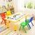 120cm Kids Adjustable Whiteboard Activity Table & Chairs Set – 4/6/8 Yellow or Colourful Chairs