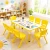 120cm Kids Adjustable Whiteboard Activity Table & Chairs Set – 4/6/8 Yellow or Colourful Chairs