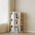 3-Tier Versatile Wooden Rotating Spinning Bookcase Corner Storage Rack Display Shelves Square White 96CM Upgraded Model