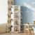 4-Tier Versatile Wooden Rotating Spinning Bookcase Corner Storage Rack Display Shelves Square White 127CM Upgraded Model