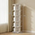 5-Tier Versatile Wooden Rotating Spinning Bookcase Corner Storage Rack Display Shelves Square White 158CM Upgraded Model