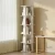 360° Rotating Wooden Bookshelf Storage Bookcase – 3/4/5/6 Tier White