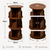 3-Tier Wooden Rotating Bookcase Round Spinning Corner Storage Display Shelf Walnut 96cm XL 46cm Wide