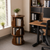 3-Tier Wooden Rotating Bookcase Round Spinning Corner Storage Display Shelf Walnut 96cm XL 46cm Wide