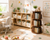 360° Rotating Wooden Bookshelf Storage Bookcase – 3/4/5/6 Tier Walnut Brown