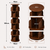6-Tier Wooden Rotating Bookcase Round Spinning Corner Storage Display Shelf Walnut 189cm XL 46cm Wide