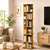 6-Tier Wooden Rotating Bookcase Square Spinning Corner Storage Display Shelf Natural Oak 181cm XL 46cm Wide