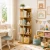 360° Rotating Wooden Bookcase Storage Bookshelf – 3/4/5/6 Tier Natural Oak