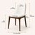 Set of 2 Modern Upholstered Dining Chairs Walnut Colour Timber White PU Leather Padded High Back Armless Kitchen Seating