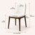 Set of 2 Upholstered Dining Chairs – Walnut & White PU Leather