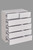 High Gloss White Wooden Tallboy Chest 6 Drawer Cabinet Classic Look #53WH