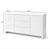 1.38M Modern White High Gloss Sideboard Buffet Storage Cabinet Three Drawers Two Cupboards for Dining Rooms