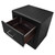 PVC Leather Bedside Table - Black