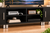 190cm Black TV Entertainment Unit with Storage Cabinets