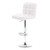 Set of 2 PU Leather Bar Stools - White