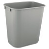 Rubbermaid Commercial Deskside Trash Can 3.5 Gallon Gray