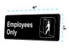 3" X 9" Employees Only Sign Pack of 3 SGN-B-6