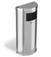 9 Gallon Stainless Steel Half-Round Side-Entry Trash Can