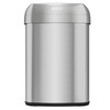 13 Gallon Stainless Steel Elliptical Open Top Trash Can