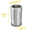 stainless steel trash can 13 gallon