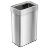 16- 21 Gallon Stainless Steel Rectangular Open Top Trash Can