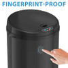 8 Gal Round Sensor Trash Can, Black