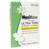 Maxithins maxi pads in standard number 4 vending boxes